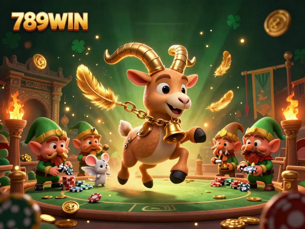 Experience the thrilling atmosphere of 789WIN casino with vibrant 3D characters engaging in festive gameplay.