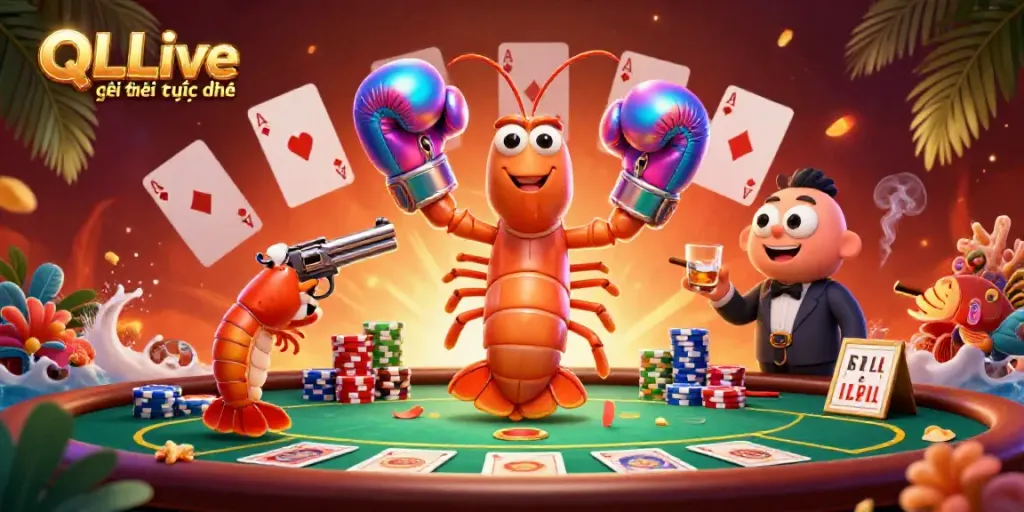 Join the excitement of QQLive giải trí trực tuyến at this vibrant poker showdown.
