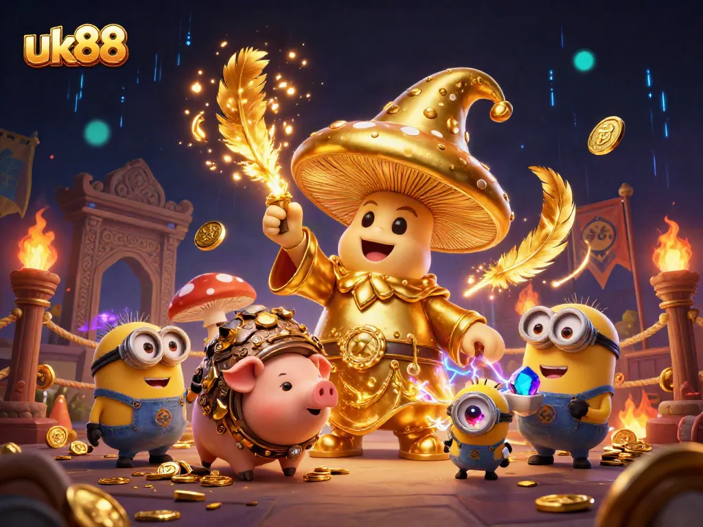 Engage in exciting gaming at uk88 with golden coins and dynamic wizard characters.