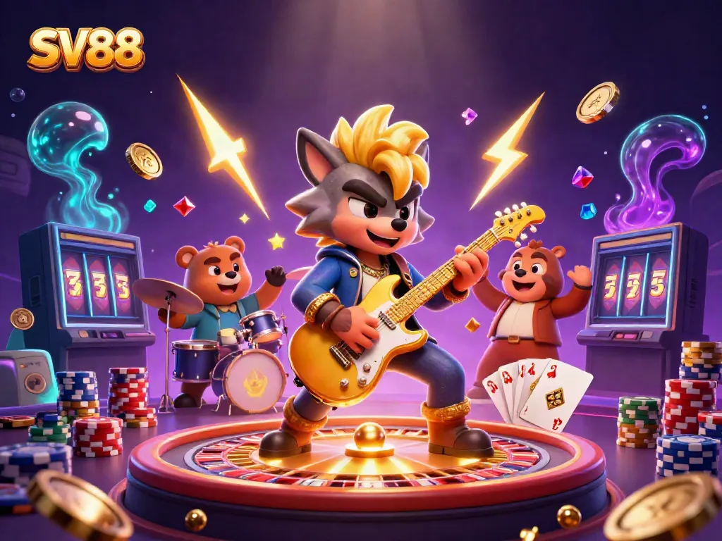 Experience the excitement at SV88 with dynamic casino action and vibrant game elements.