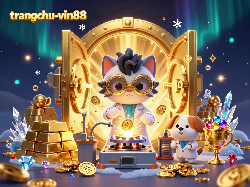 Engage in thrilling wins at trangchu-vin88 with golden coins and interactive casino elements.