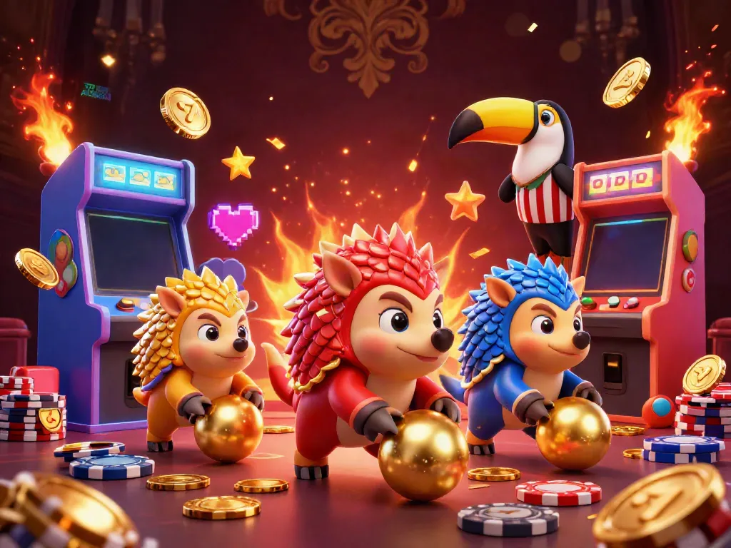 Engage in exciting slot games at 77RP Resmi with colorful pangolins and casino elements.