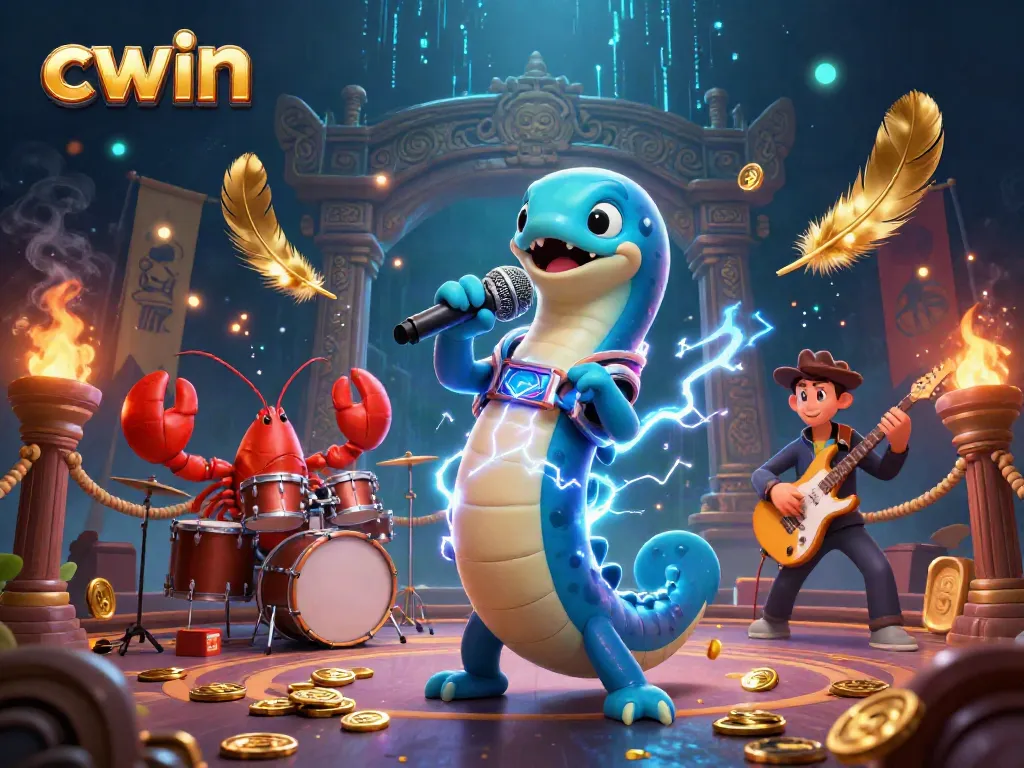 Experience thrilling wins at CWIN with an electrifying underwater casino performance featuring unique characters.